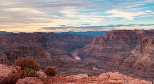 Rode rotsen in de Grand Canyon